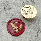 Печать для воска с листьями папоротника, ботаническая печать для воска, печать для воска с растениями комплект печатей, печать для приглашения, подарочная упаковка, деревенский стиль печать, штемпели