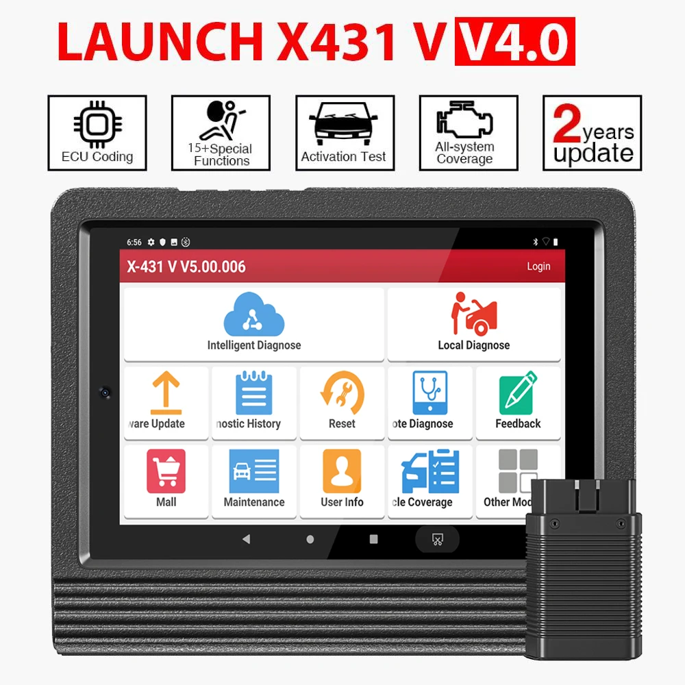 

LAUNCH X431 V Automotive Professional Diagnostic Tools Car OBD OBD2 Code Reader Scanner Full System Scan Tool Coding Active Test