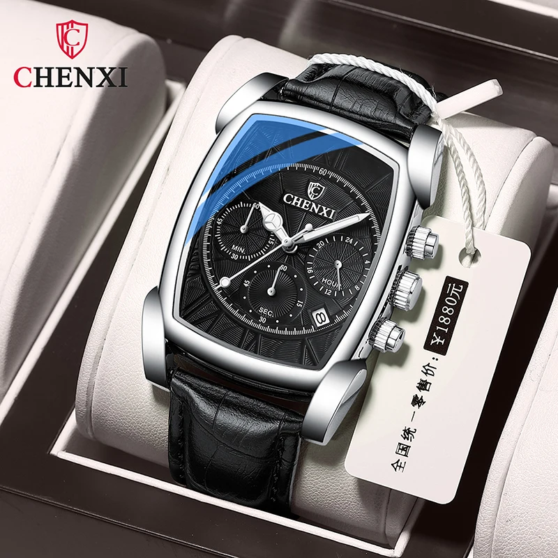 

CHENXI Corium Strap Sport Watches Men Dermis Multifunctional Waterproof Quartz Man's Wristwatches Luminous, Calendar