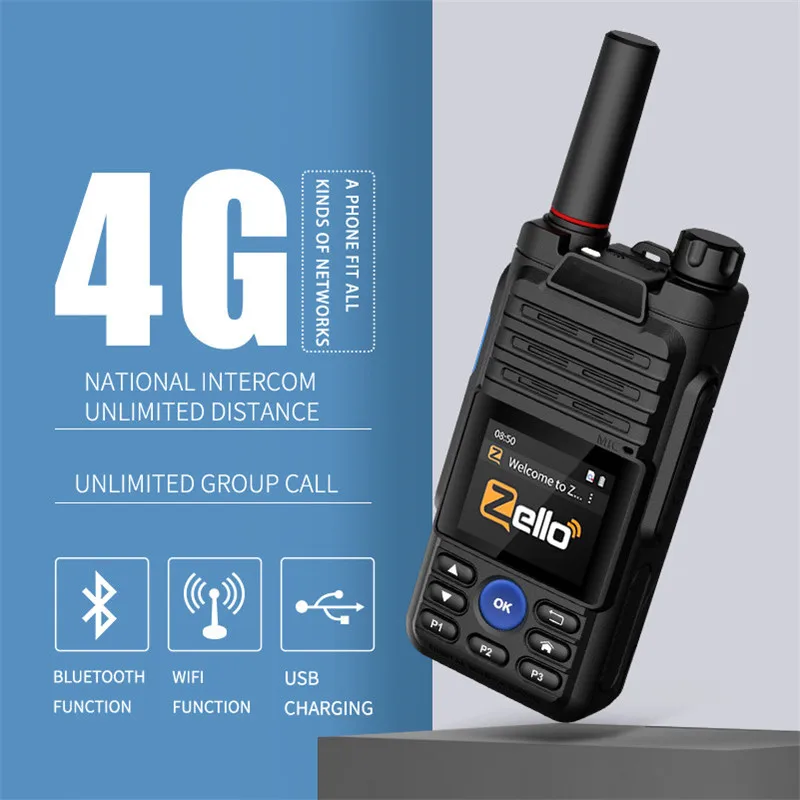 

Zello Global Talking Android WIFI Long Range Woki Toki Ham Radio 4G POC Network Radio Sim Card Walkie Talkie 100km