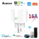 Умная розетка AUBESS Tuya с поддержкой Wi-Fi и голосового управления, 16 А