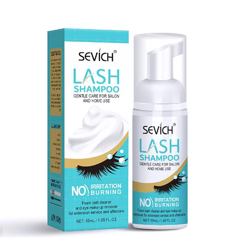 

50ml Eyelash Shampoo W/ Brush Lashes Foaming Cleanser Salon Home Care Grafting Extension Eye Lash Deep Cleansing