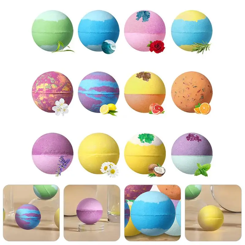 

12pcs Safe Chic Delicate Stylish Shower Bubble Bombs Bubble Bath Bombs Shower Bombs Balls for Home