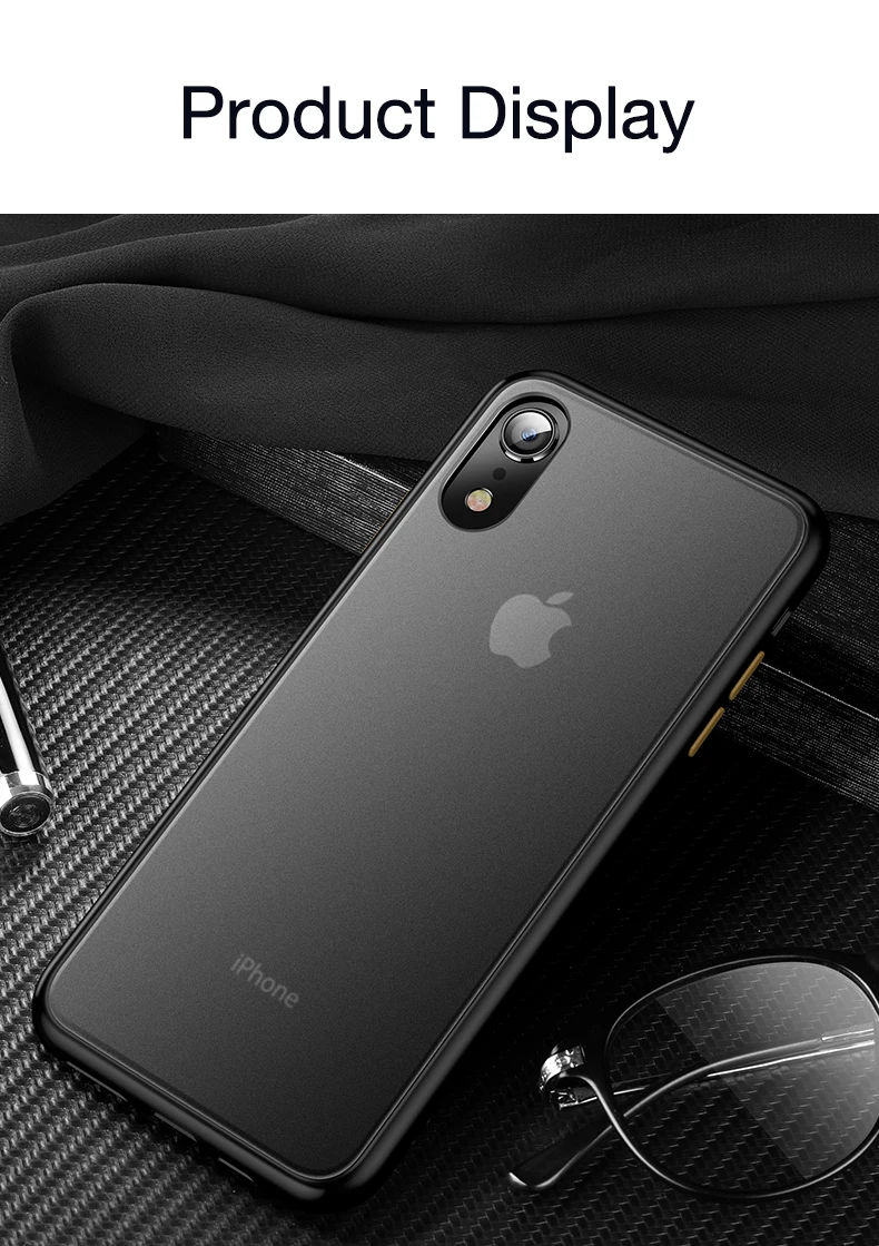 CAFELE Новейший цветной чехол для iphone Xr силиконовый+ PC полупрозрачный чехол для iphone Xr