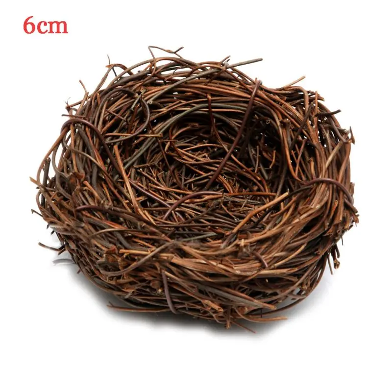 

HX5F Handmade Vine Brown Bird Nest House Home Nature Craft Holiday Decoration