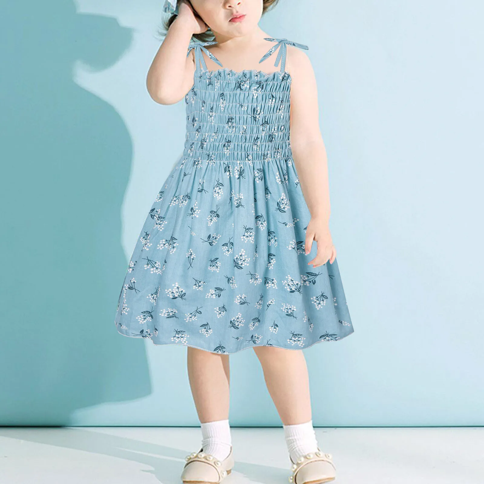 

Stylish And Fashion Toddler Kids Baby Girls Daisy Slip Dress Floral Beach dress Clothes Very Popular With Children