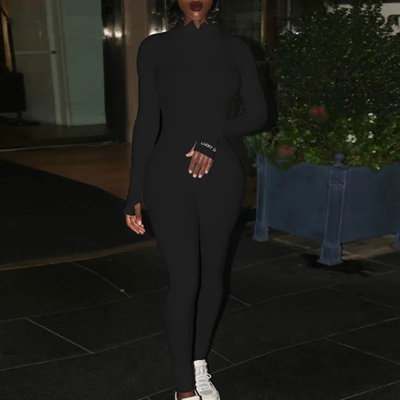 Женский спортивный комбинезон на молнии спереди с длинным рукавом| |