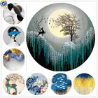 5d алмазная живопись, слон, пейзаж, цветы, круглые границы, фотообои, тема сделай сам, подарок