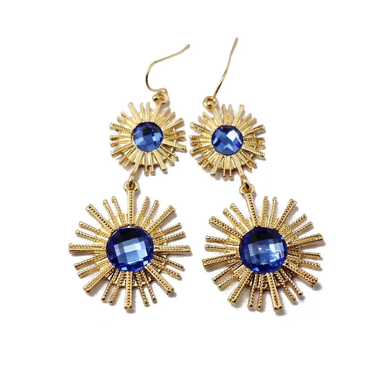 

Fashion Brand Designer Insprired Radiated Stone Dangle Drop Earrings