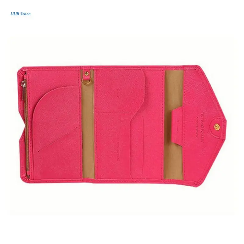

XX9D Women Leather Trifold Wallet Card Passport Holder Zip Bag Case Clutch Messenger