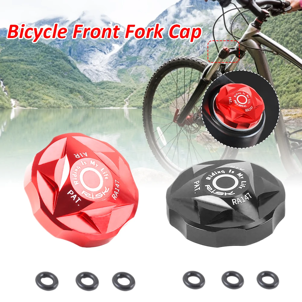 

MTB Aluminum Alloy Bicycle Air Gas Valve Cover Bike Front Fork Cap Protector Bicycle Accessory