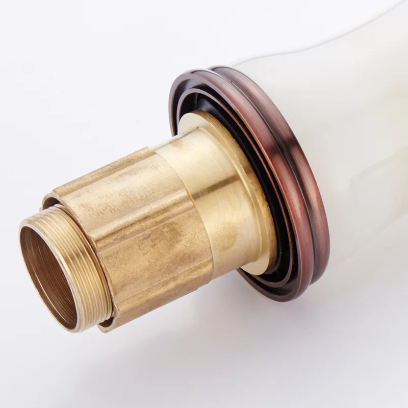 Смеситель для раковины ванной комнаты из нефрита и золота Высокий кран смеситель