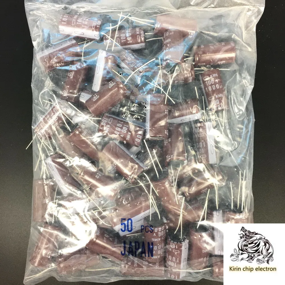 

20pcs / lot 1000uf 100V 18x35 chemical KMG electrolytic capacitor 1000uf100v standard common product diameter 18*35mm