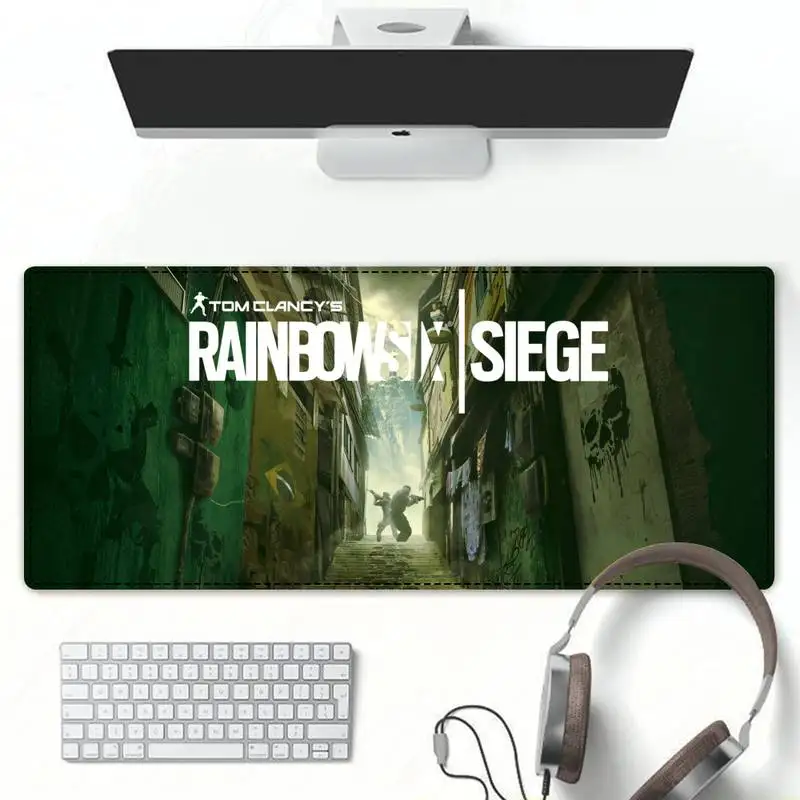 Прочный Радужный игровой коврик для мыши и клавиатуры Настольный игровые