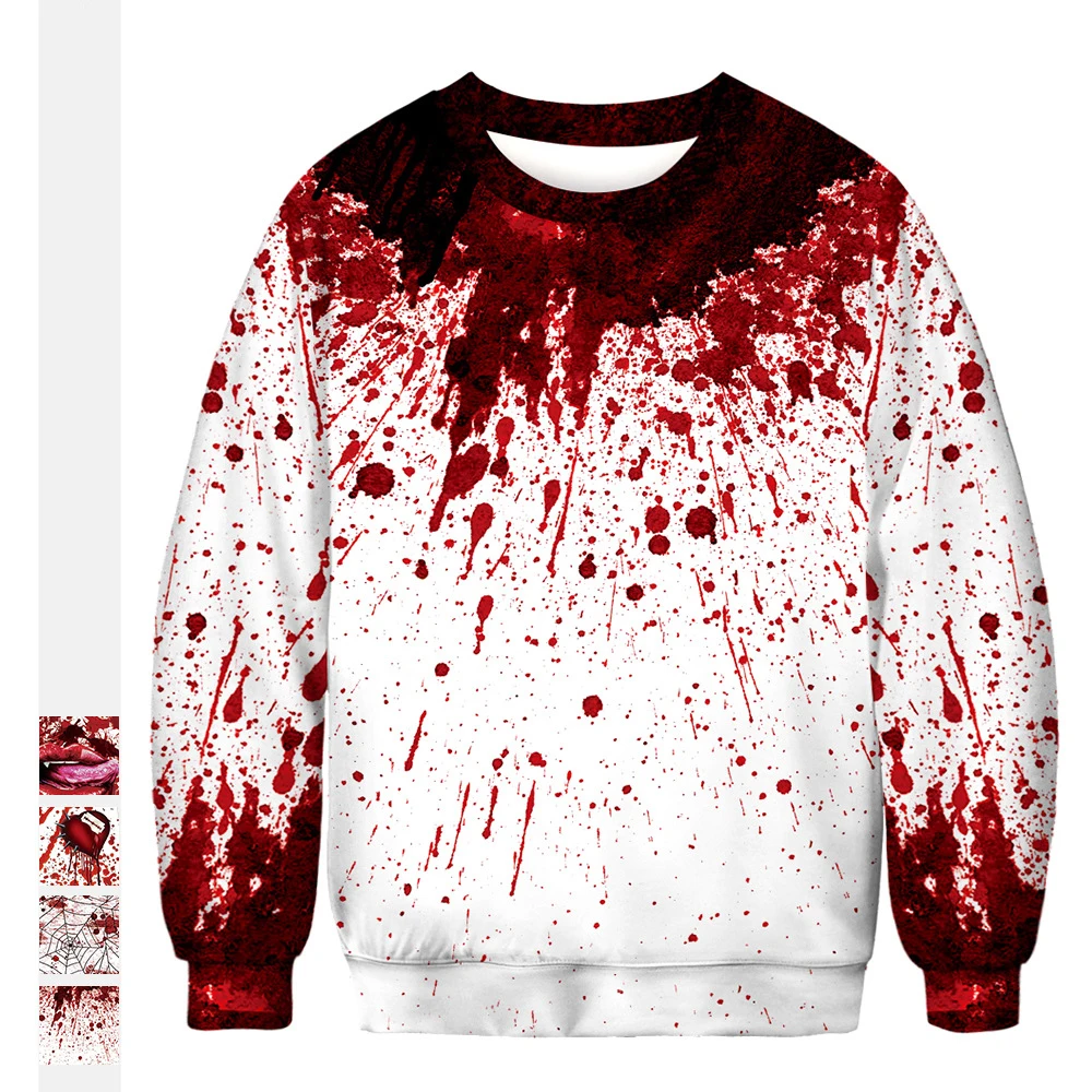 Новинка 2019 года худи с 3D принтом на Хэллоуин свитшоты длинным рукавом куртка |
