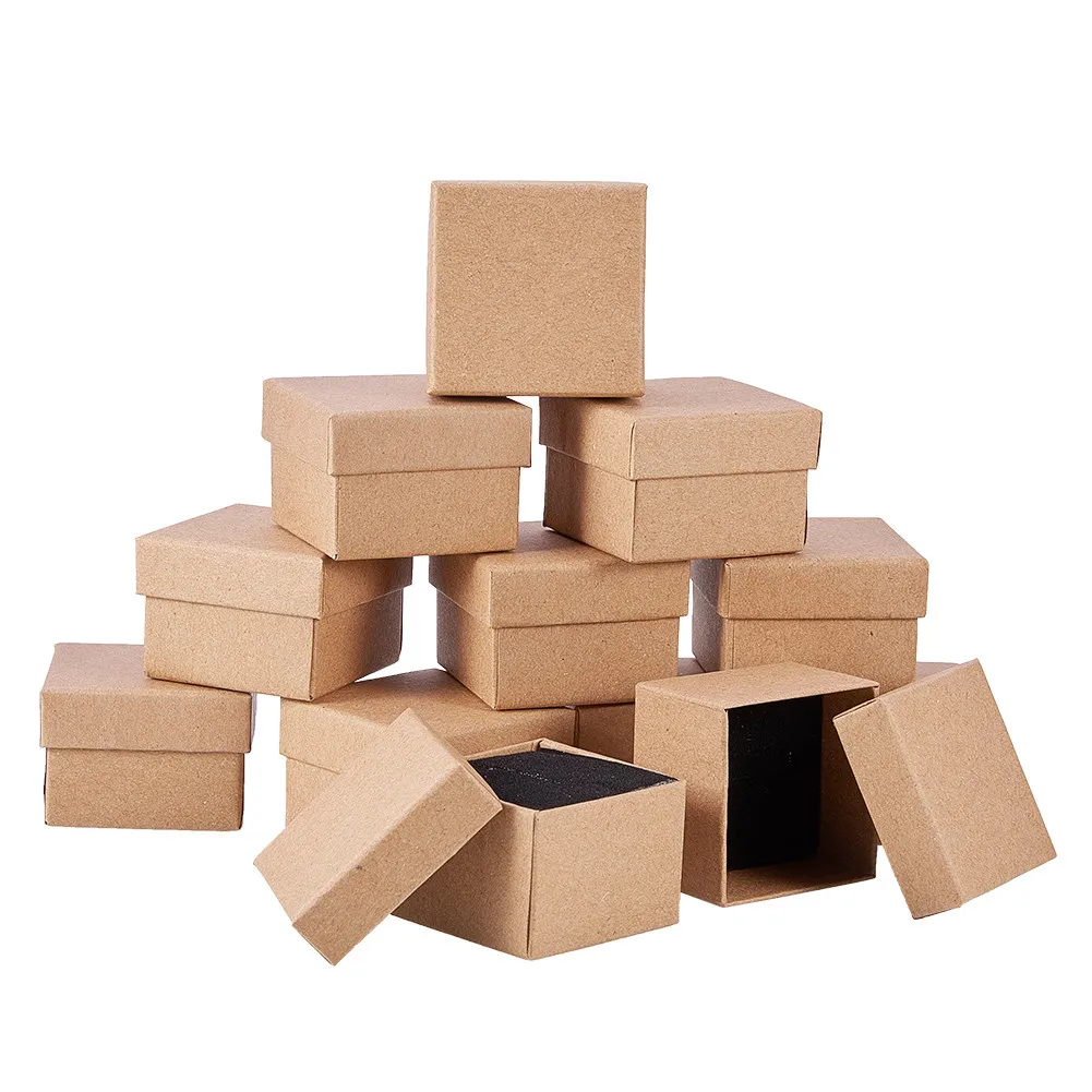 

24Pcs Cardboard Jewelry Boxes Sets For Jewelry Bracelet Necklace Earring Ring Gift Rectangle Storage Kraft Packaging Box
