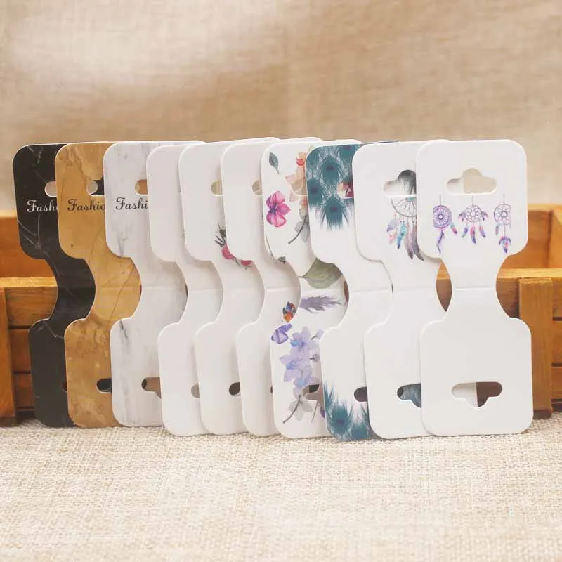 

50pcs 9x3.5cm Necklace Display Cards Blank Jewelry Display Cards for Handmade Bracelets Hairband Jewelry Price Tags Cards Holder