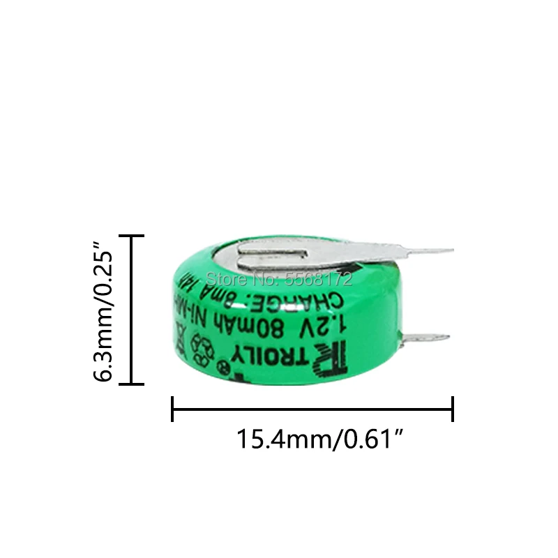 New 1.2V 80mAh Ni-MH Ni MH Rechargeable Batteries With Solder Pins Button Cell Battery For Electric Toys | Электроника