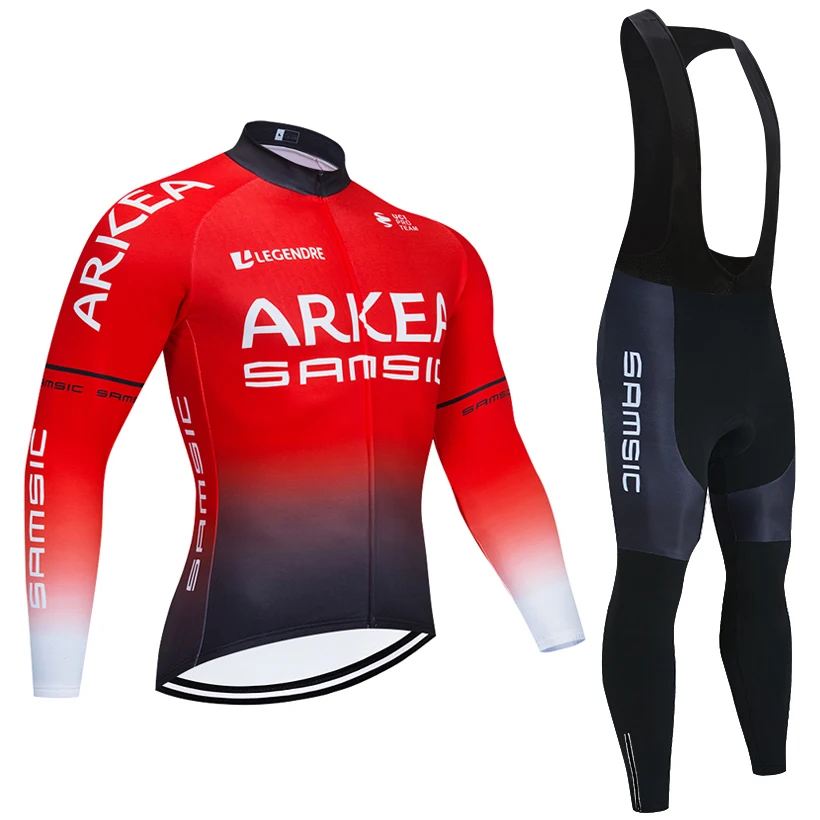 

TEAM ARKEA cycling jersey white winter sportswear bike pant Ropa Ciclismo Thermal fleece bicycling Maillot short clothing
