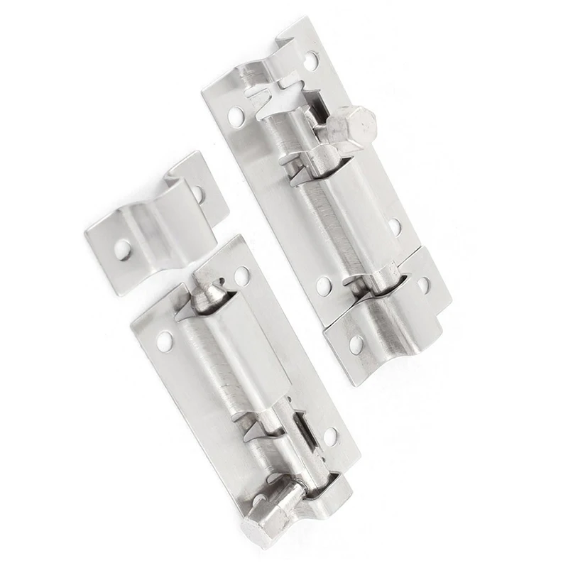

2 Set Stainless Steel Latch Sliding Door Window Barrel Bolt Hardware 2 inch