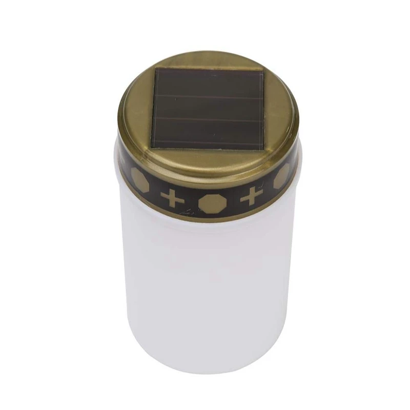 Белая свеча с гравировкой для кладбища солнечный свет светильник кой