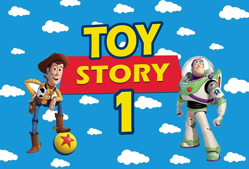 7x5FT История игрушек День Рождения Выпускной вечер вечерние голубое небо белые