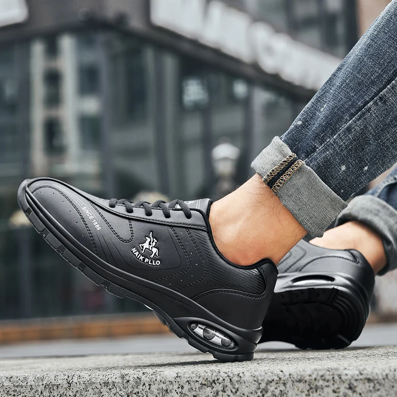 

OBLYSTEP Winter New Men's Outdoor Hiking Sports Shoes Leather Surface Non-slip Comfortable Casual Shoes Black Sports Shoes