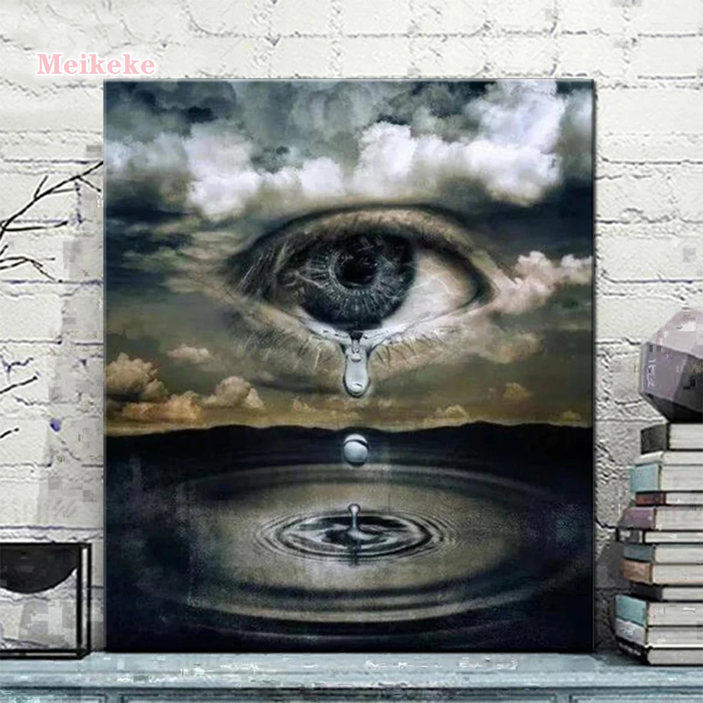 

5D DIY Full Round/Square Diamond Painting Eyes Tears Cross Stitch 3D Embroidery Landscape Rhinestone Mosaic Home Decor Art