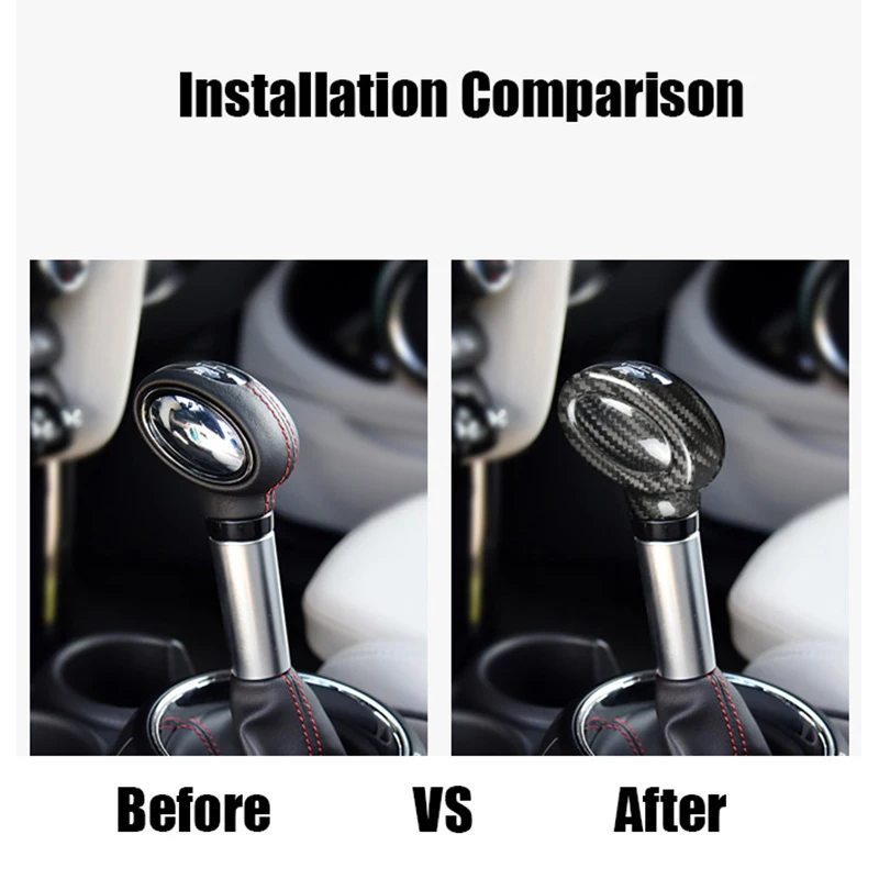 

Carbon Fiber MT Gear Shift Knob Cover Trim Housing Sticker for Mini Cooper F54 F55 F56 F57 F60 Car Styling