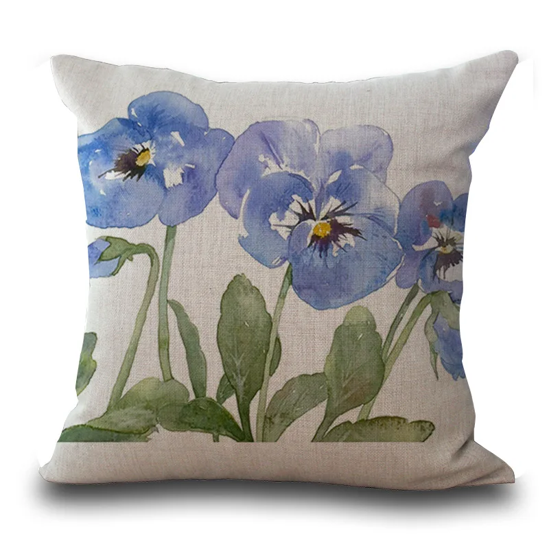 Чехол для подушки 45*45 с цветочным принтом диванные служебный автомобиль