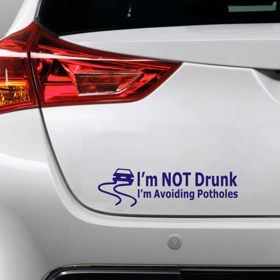 I'M Not Drunk Avoiding Potholes Car Styling Large Stickers and Decals Decoration Door Window | Автомобили и мотоциклы
