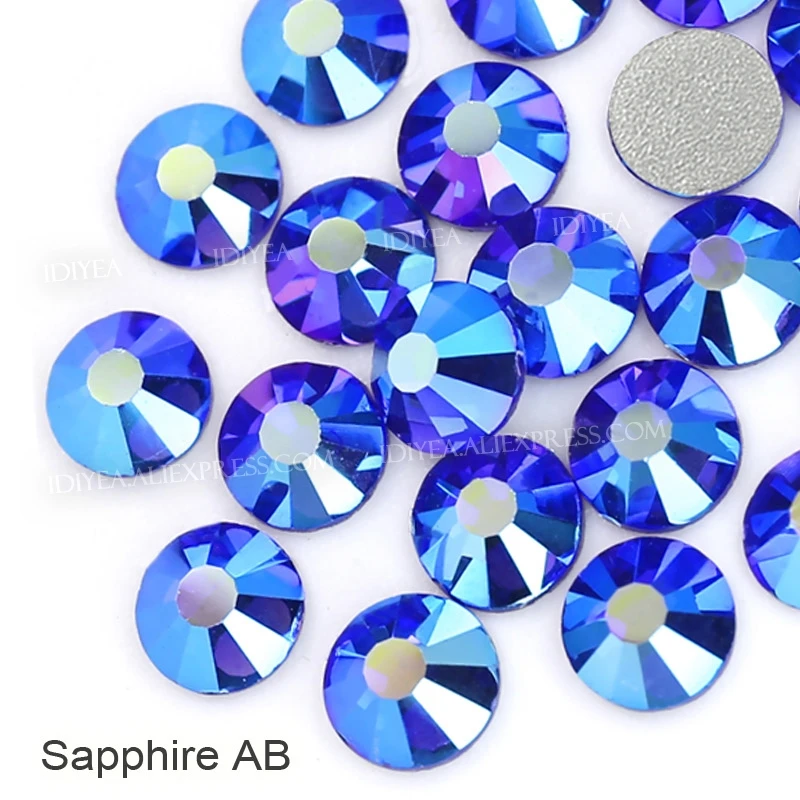 Stunning Unusual Quality! Multi Colors Crystal AB SS12-SS30 Non Hot Fix Rhinestone Flat Back Strass Nail Glitters Garment Stone