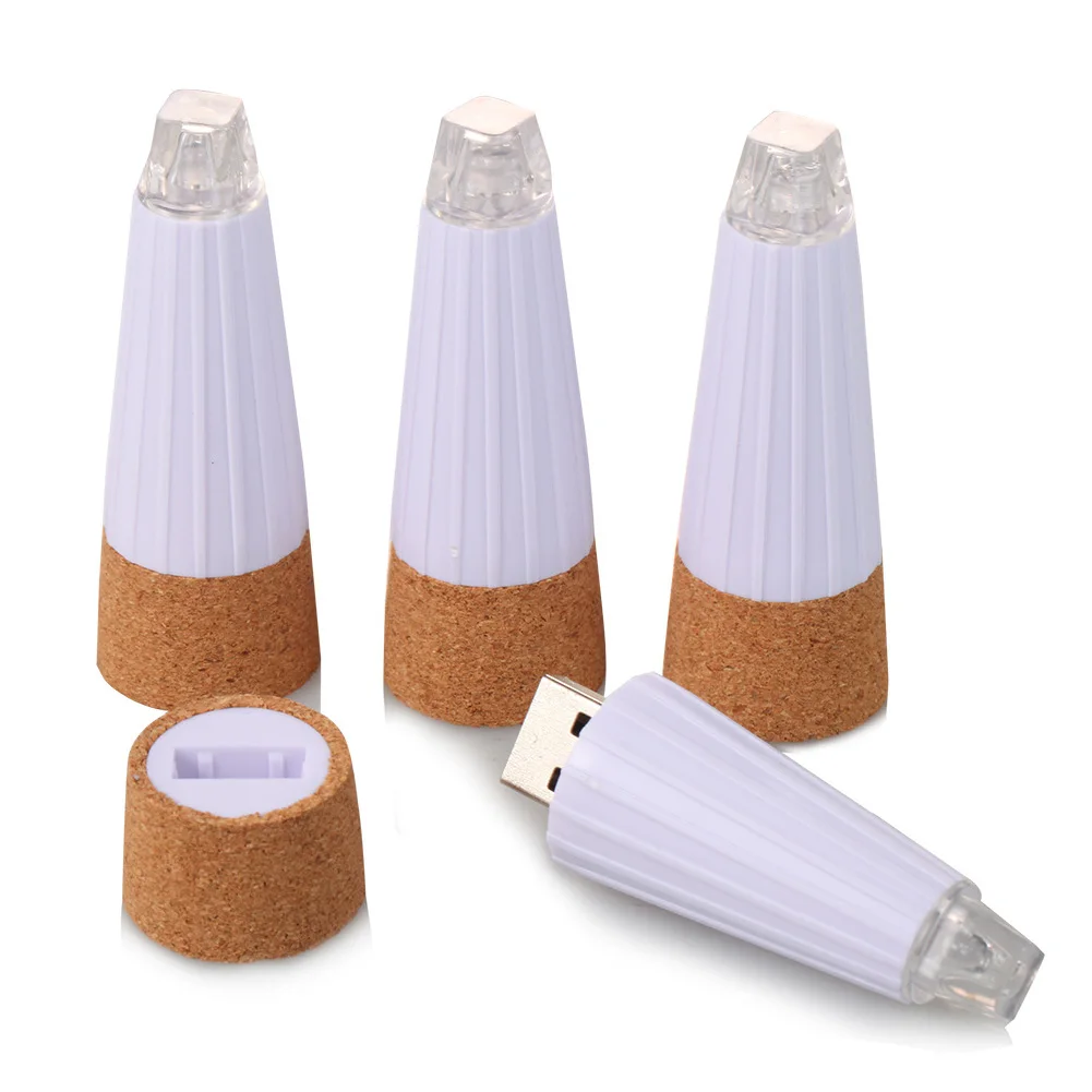 7 Colors LED Cap Lights USB Chargeable Light Cork Wine Bottle OCT998 | Дом и сад