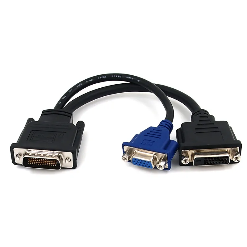 Компьютерная графическая карта DMS 59PIN для vga/dvi Женская линия преобразования одна точка два двойной экран DVI/VGA порт дисплея