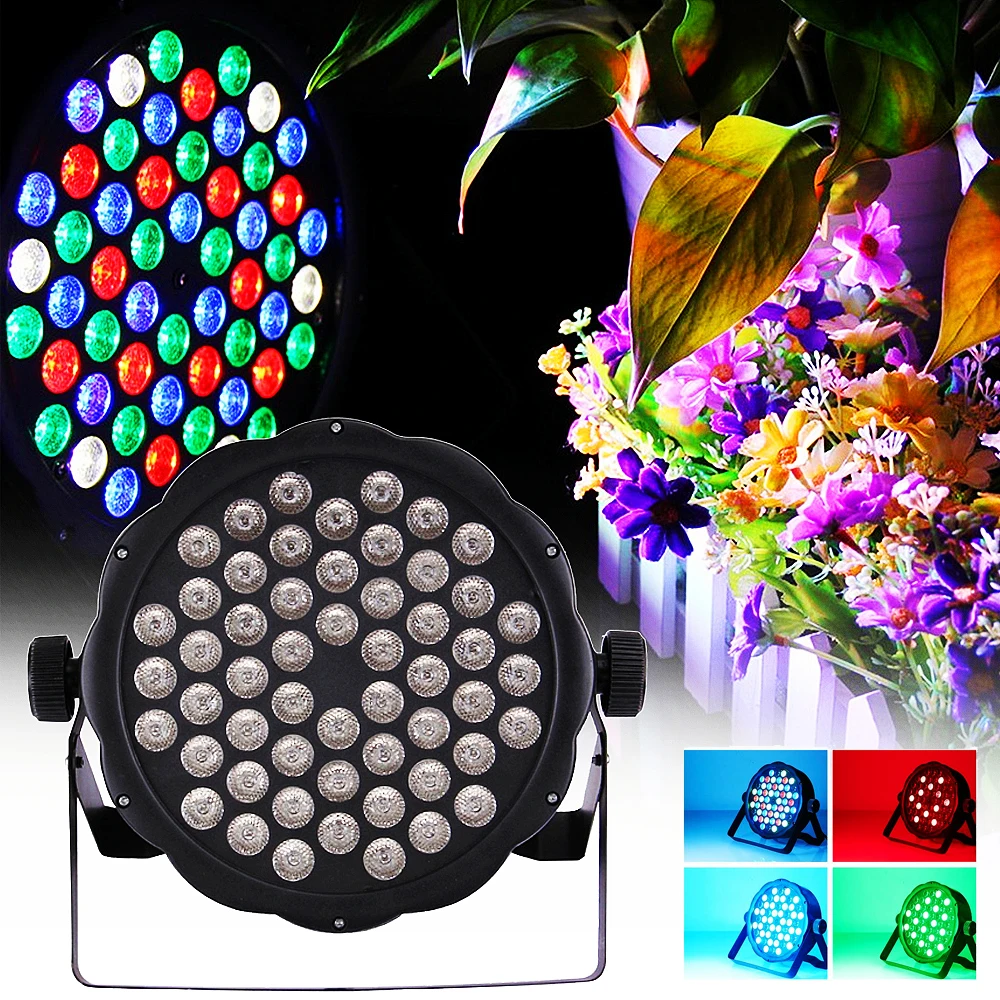 

Led Par Verlichting 54X3W Dj Rgbw/UV/RGB 3 in1 Disco Licht DMX 512 Stage Lighting Feest Bruiloft Discoteca Entretenimiento Club
