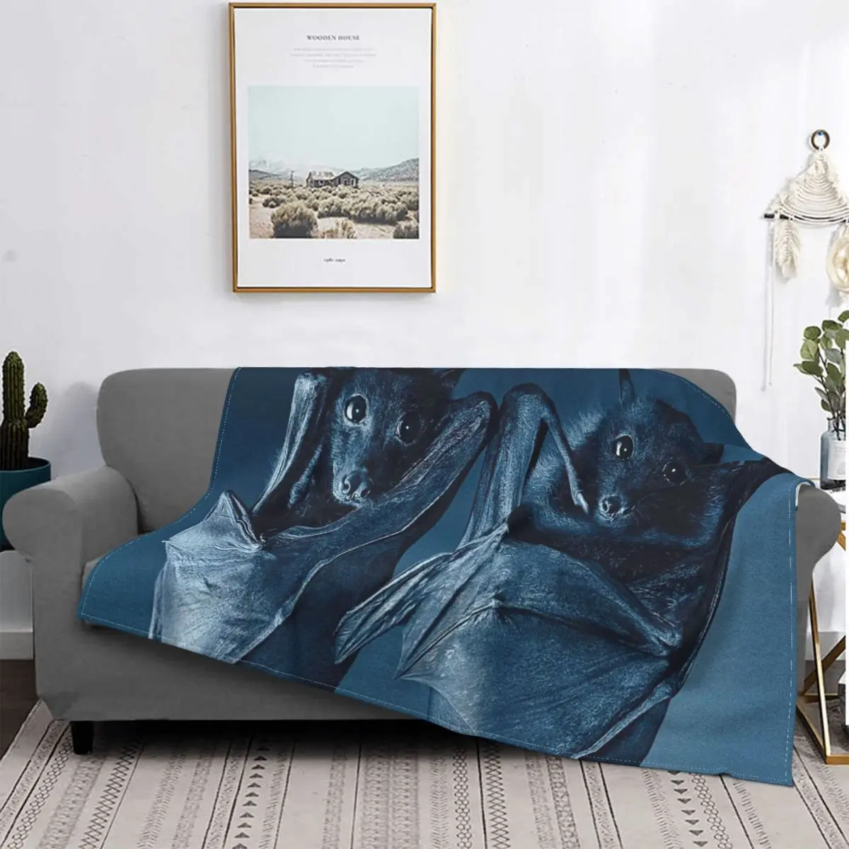 

Mantas de animales de murciélago, ropa de cama de lana, transpirable, Ultra suave, para Primavera/otoño