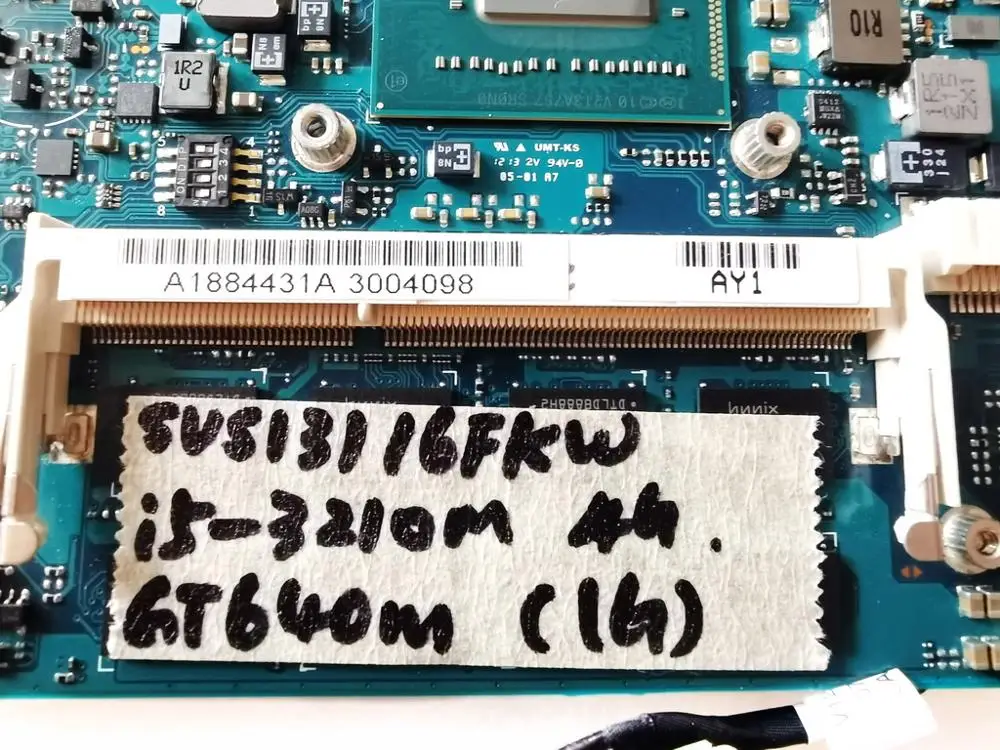 Оригинальный беспроводной контроллер для SONY SVS131 MBX-259 ноутбук otherboard I5-3210M 4 Гб GT640M 1