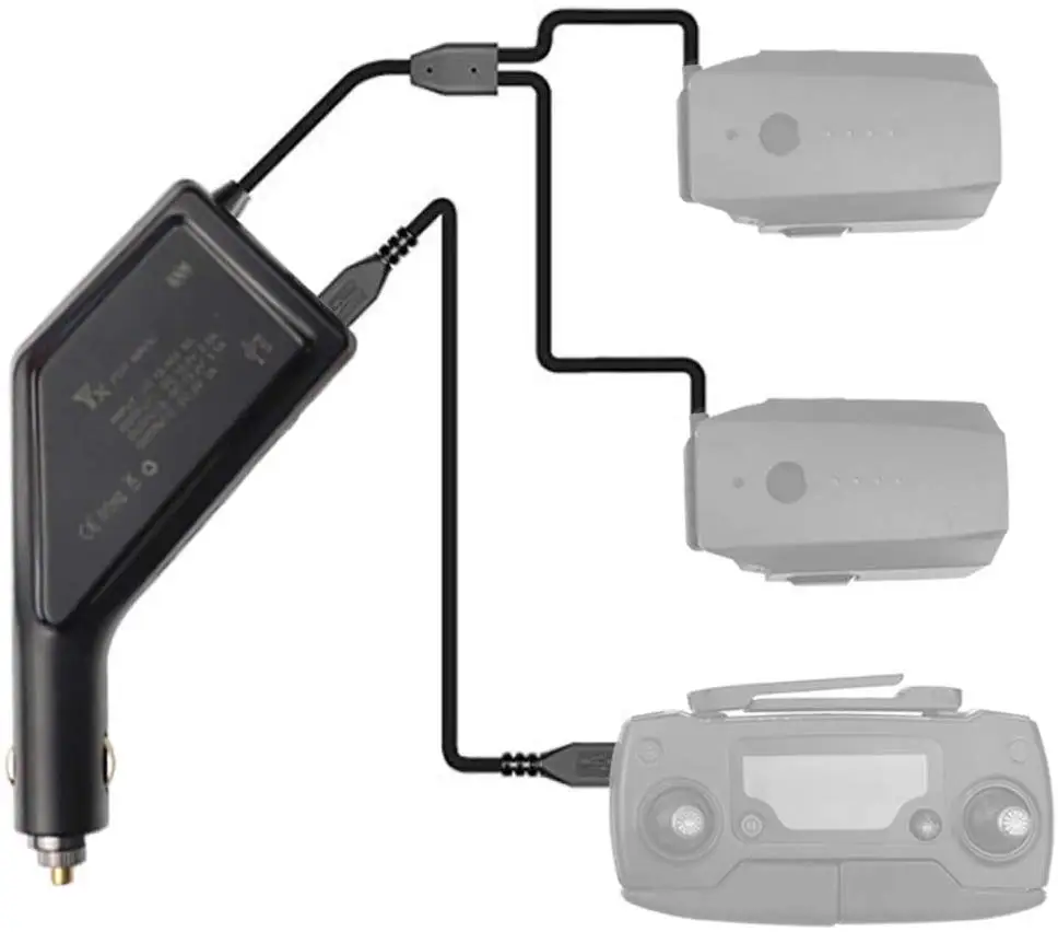 3 в 1 Автомобильное зарядное устройство для DJI Mavic Pro & Platinum Alpine белый аккумулятор | Защита пропеллера -33026727895