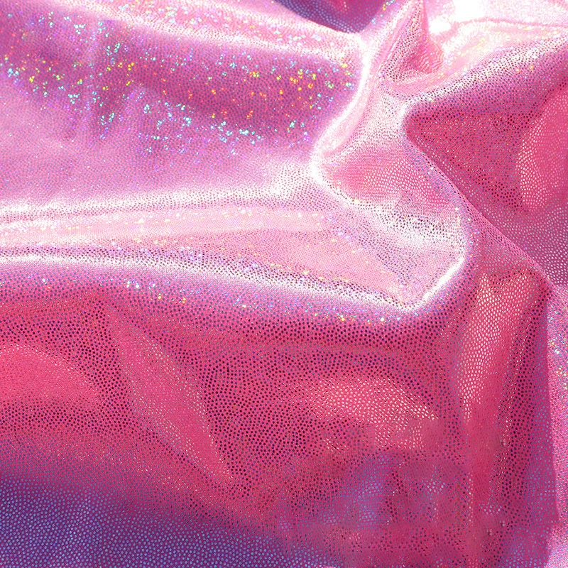 Флуоресцентная ткань растягивающаяся трикотажная цветная блестящая