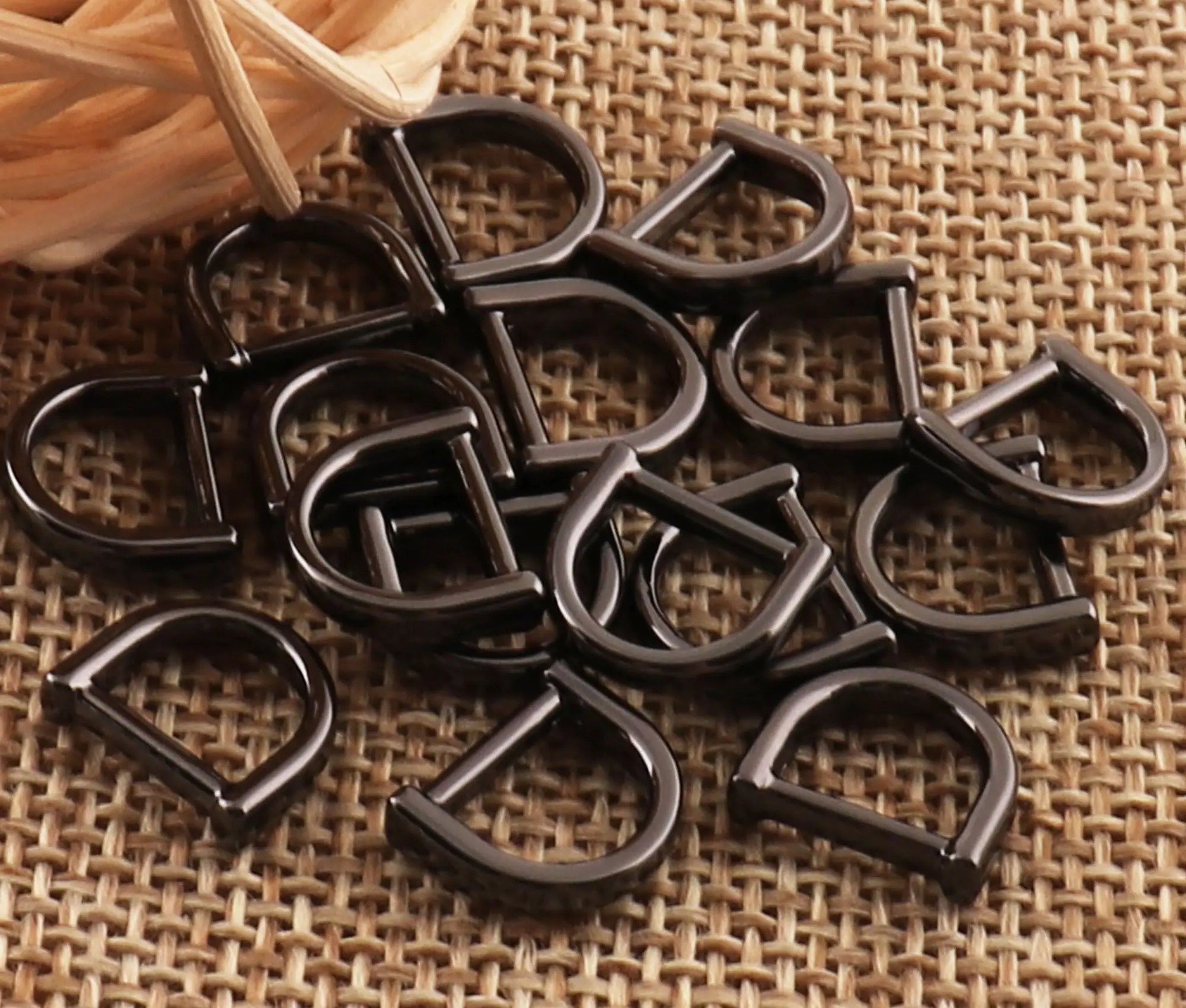 20 шт. металлические черные мини D образные кольца пряжки|Пряжки и крючки| |