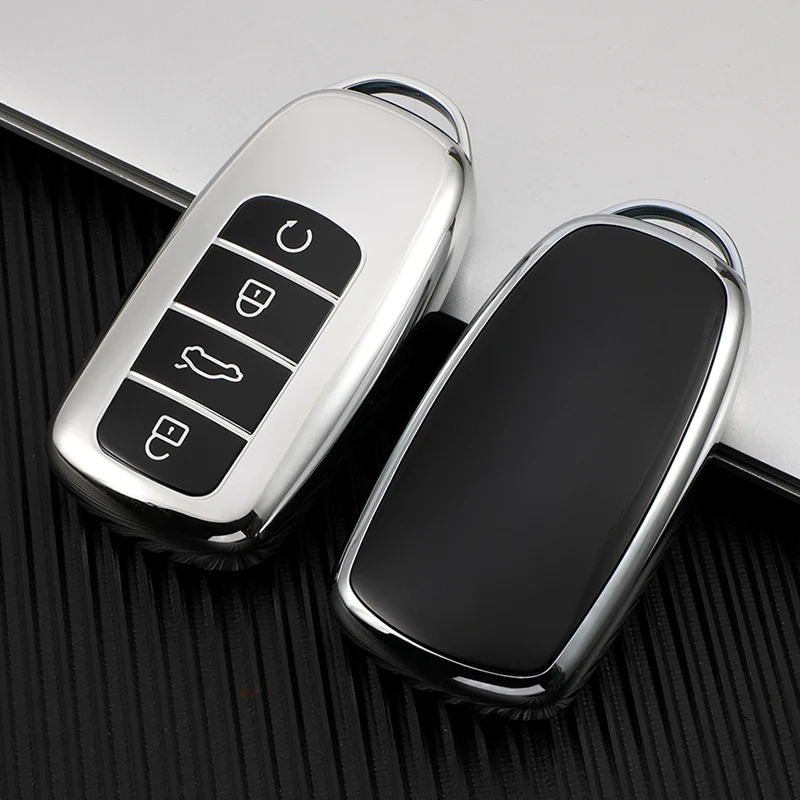 

Чехол для ключей Chery Jaecoo J7 Jaecoo J8 2024, новый мягкий ТПУ, 4 кнопки, защита пульта дистанционного управления, прочные аксессуары