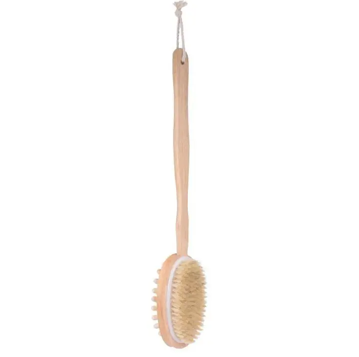 

Long Handle Bath Brush Body Massage Brush Exfoliating Back Brush With Boar Bristles Wooden Massage Remove Dead Skin Wholesale