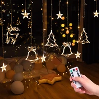3 5m 220v led moon star lamp christmas garland string lights fairy curtain light outdoor for holiday wedding party decoration