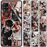 bungo stray dog anime tempered glass phone case for samsung galaxy a70 a50 a40 a30 a20 a10 fitted cover fundas
