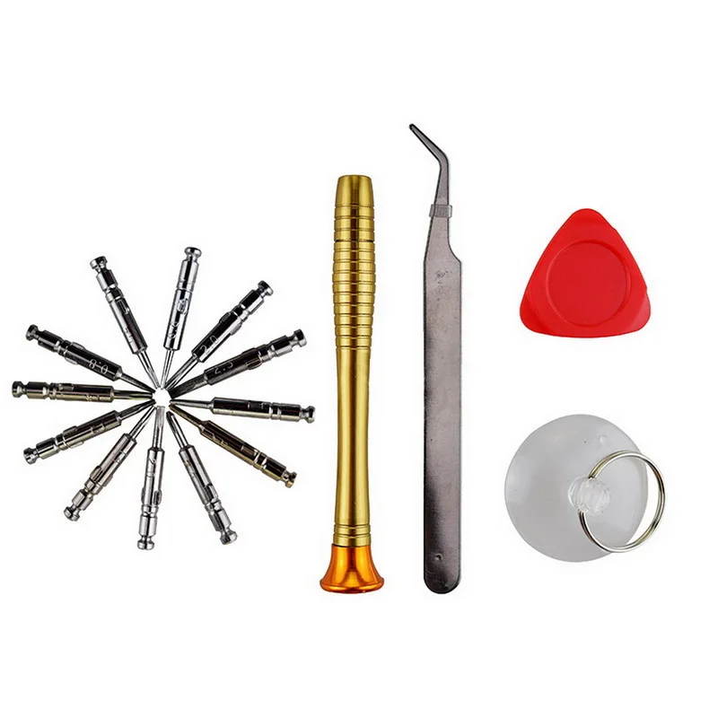 16 в 1 Набор отверток мини прецизионные отвертки биты кожаный чехол комплект