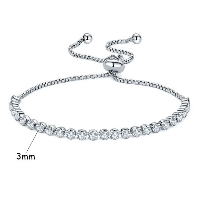 UB0129-3 UMODE, 4 цвета, модный Теннисный браслет с кубическим цирконием, браслеты для женщин, подарки, новинка, роскошный браслет, Vrouwen Bijoux UB0124 - Окраска металла: UB0129-3