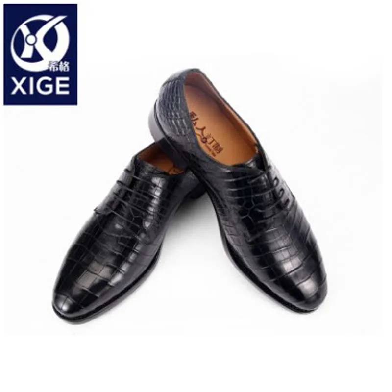 Xige производитель под заказ Мужская обувь из крокодиловой кожи мужские деловые
