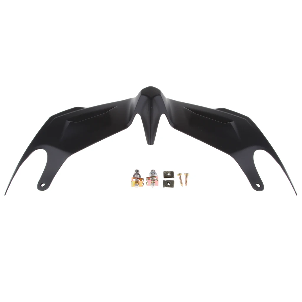 

Black Motorcycle Front Fairing Spoiler Assembly Hardware Fairing Bonnet