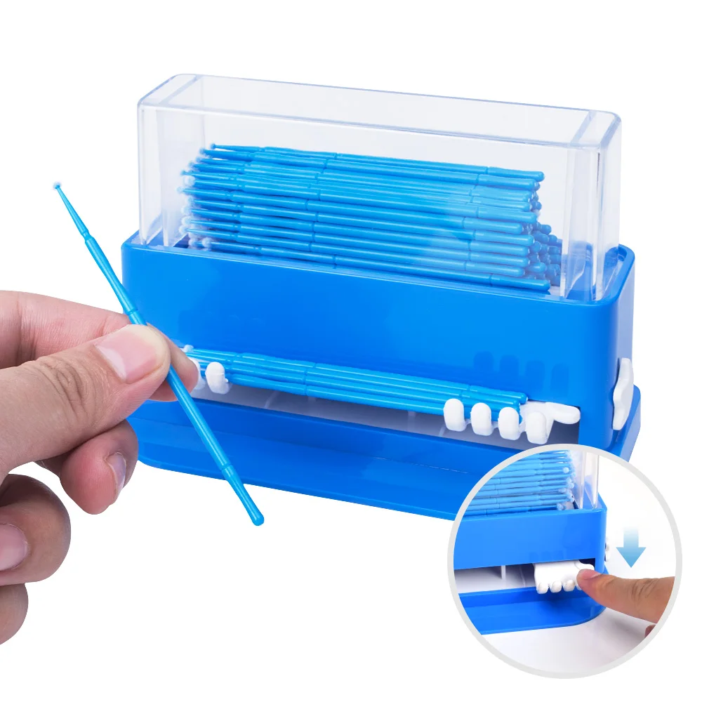 2 цвета одноразовый микро аппликатор наконечник гнущиеся палочки диспенсер для