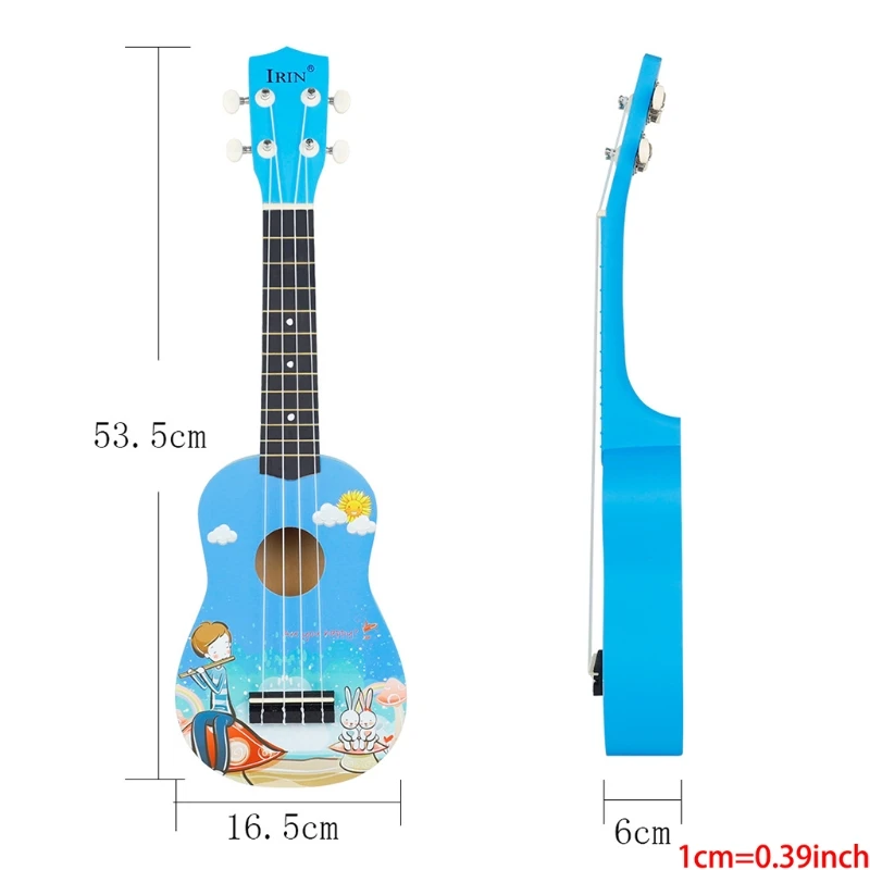 Укулеле сопрано A5KC 21 дюйм 4 струны гавайская гитара Uke + String Pick для начинающих